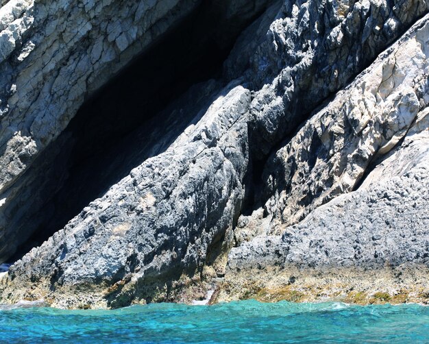 Blauwe grotten op het eiland Zakynthos, Griekenland