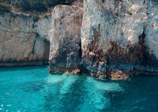 Blauwe grotten op het eiland Zakynthos