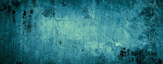 Blauwe grungy abstracte betonnen muur textuur achtergrond