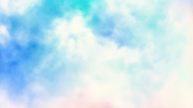 Blauwe hemel aquarel achtergrond textuur papier