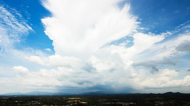 Blauwe hemel met witte wolken