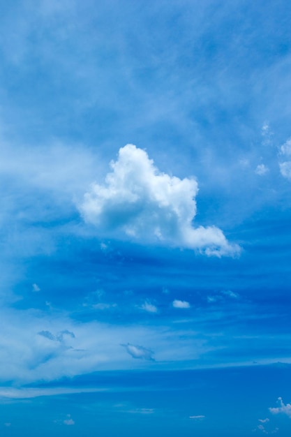 blauwe hemelachtergrond met uiterst kleine wolken