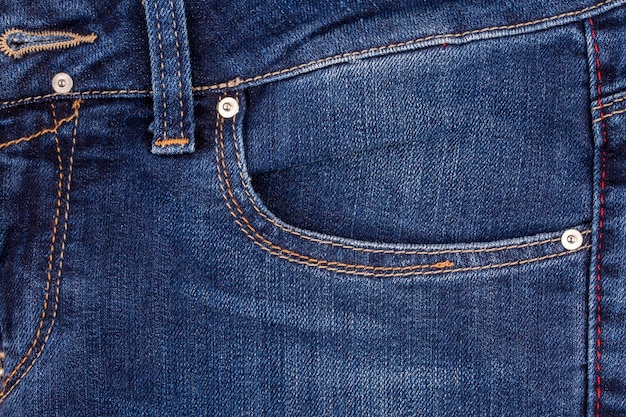 Blauwe jeansstof. denim jeans textuur of denim jeans achtergrond.