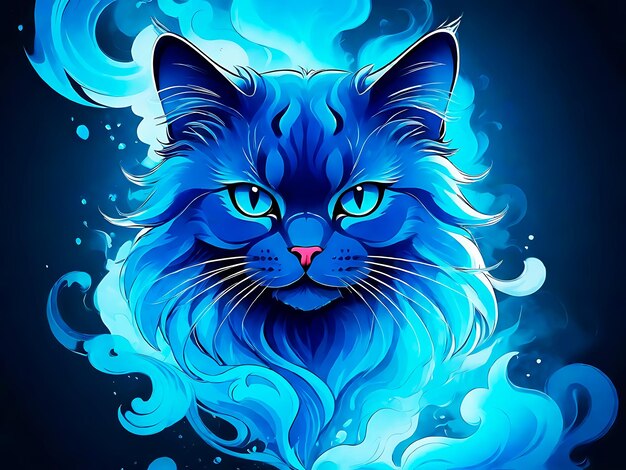 Blauwe kat