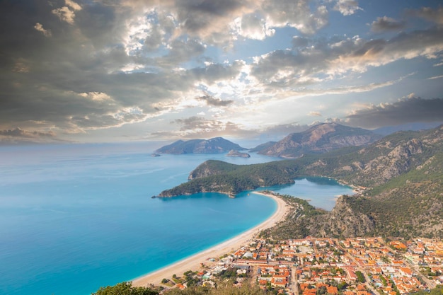 Blauwe lagune in Oludeniz Fethiye Turkije