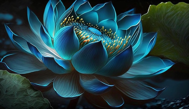 Blauwe lotus wallpapers die gratis te downloaden zijn
