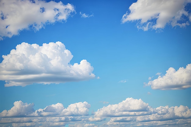 Blauwe lucht en gezwollen wolken