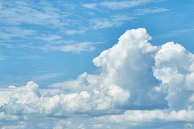 Blauwe lucht en witte wolken