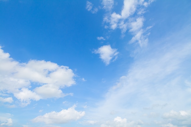 Blauwe lucht en wolken