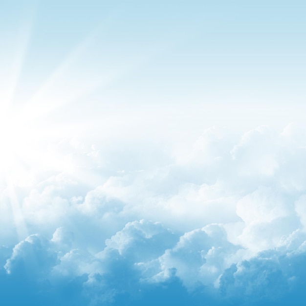 Blauwe lucht en wolken