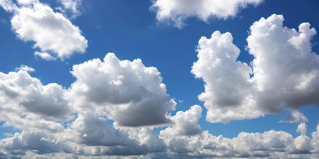 Foto blauwe lucht met witte wolken generatieve ai