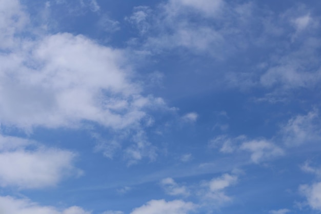 Blauwe lucht met witte wolken op de achtergrond overdag