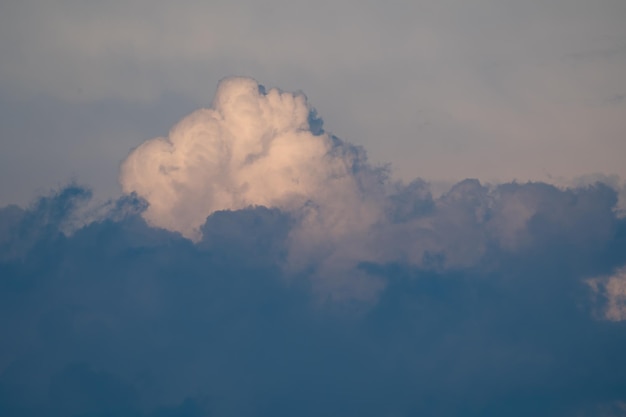 blauwe lucht met witte wolken op een zonnige zomerdag