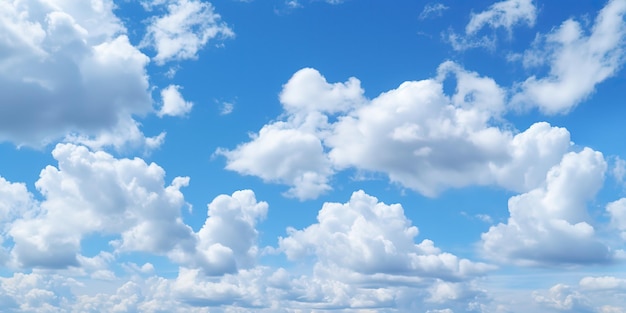 Blauwe lucht met wolken achtergrond