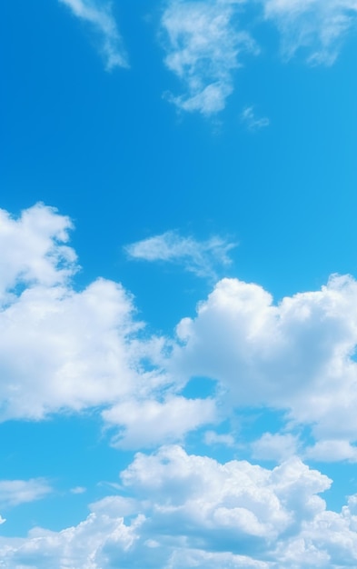 Blauwe lucht met wolken en een blauwe lucht