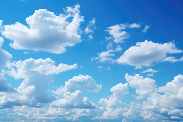 Blauwe lucht met wolken generatieve ai