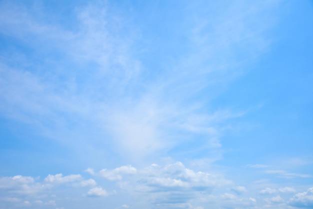 Foto blauwe lucht met wolken op de achtergrond