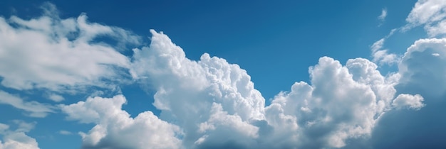 Blauwe lucht met wolkenachtergrond Mooie lucht voor de zomer Generatieve AI