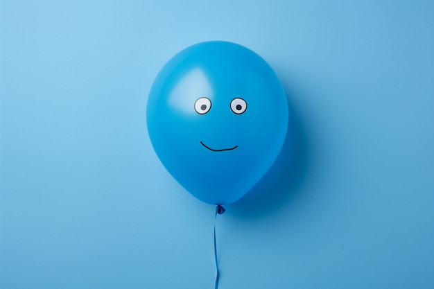 Foto blauwe maandag de meest deprimerende dag van het jaar met een verdrietig gezicht