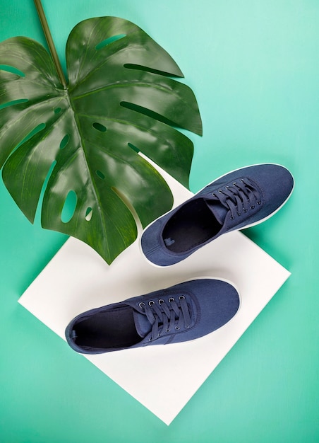 Blauwe marine sneakers schoenen