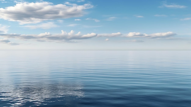 Blauwe oceaan lege water achtergrond lege natuurlijke oppervlakte Ai Generatief