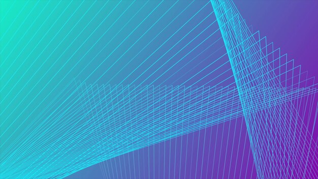 Blauwe paarse lijnen abstract tech geometrische achtergrond