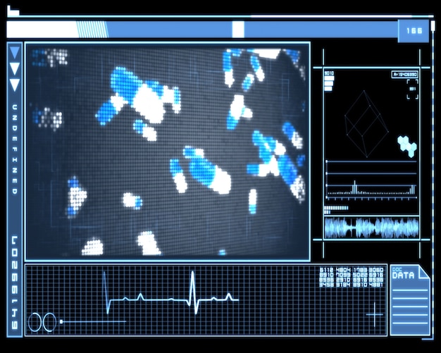 Blauwe pixelcellen technologie