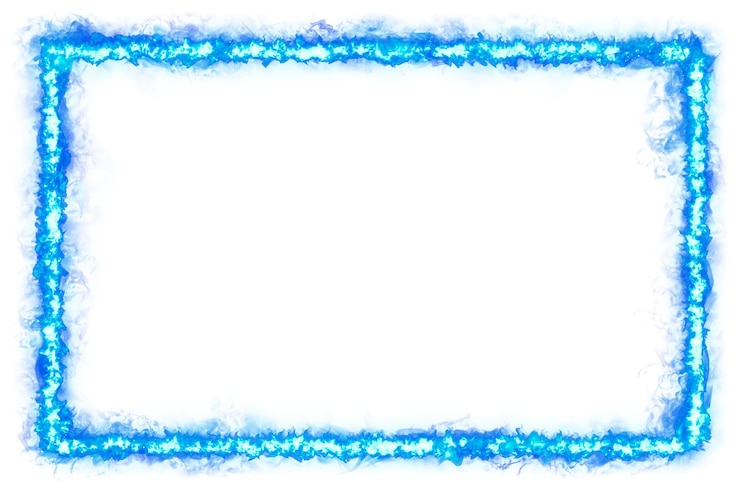Foto blauwe png rechthoek vuur frame