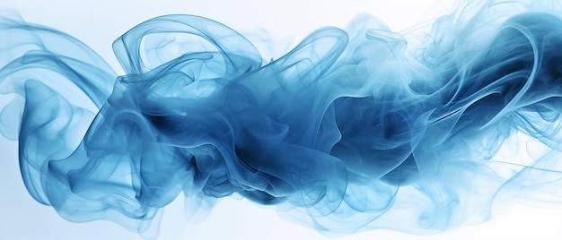 blauwe rook op witte achtergrond 3d volumetrische textuur achtergrond generatieve AI