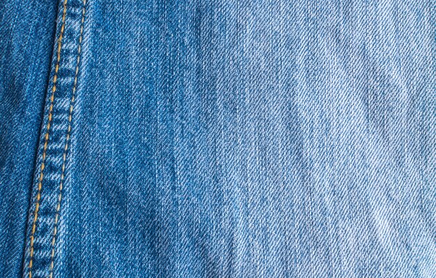 Blauwe sjofele jeans textuur details