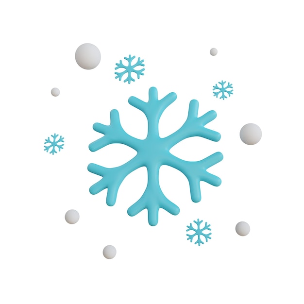Blauwe sneeuwvlok sneeuwvlok met het woord sneeuw erop Weerpictogram