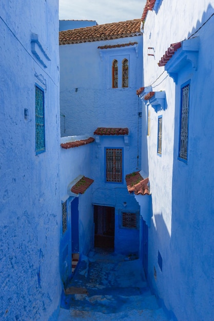 Blauwe straat in Medina van Chefchaouen