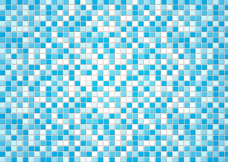 Blauwe tegelmuur