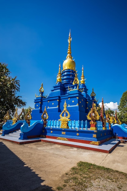 Blauwe tempel wat rong seur ten in chiang rai, ten noorden van thailand.