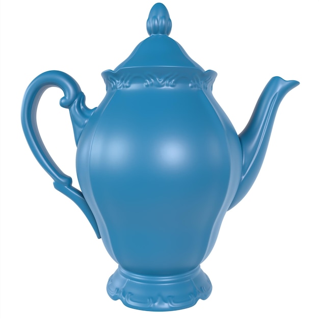 Blauwe theepot 3D Rendering Model