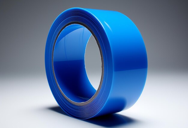 Blauwe Veiligheids Plastic Band op Witte Achtergrond