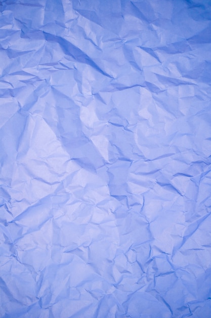 Blauwe verfrommeld papier achtergrondstructuur