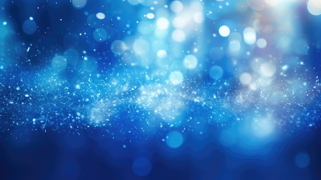 Foto blauwe wintersneeuw achtergrond illustratie ai generativexa