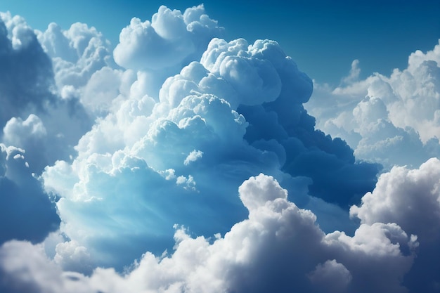 Blauwe wolken hemelachtergrond Generatieve Ai