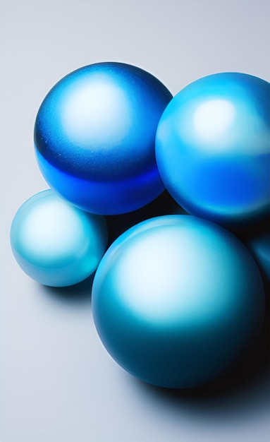 blauwgekleurde bollen