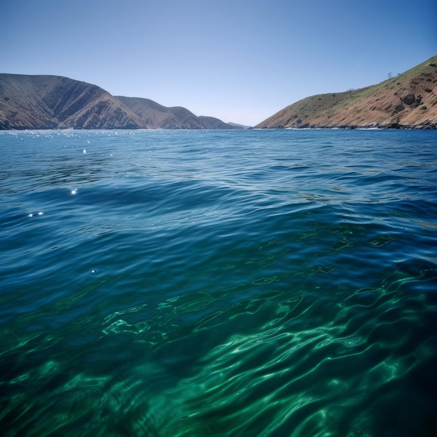 Blauwgroen oceaanwater Illustratie AI GenerativexA