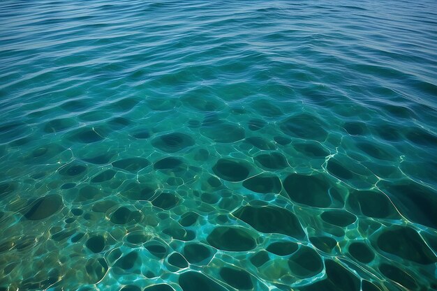 Foto blauwgroen oppervlak van de oceaan in catalina island californië met zachte rimpels op het oppervlak en licht refractie