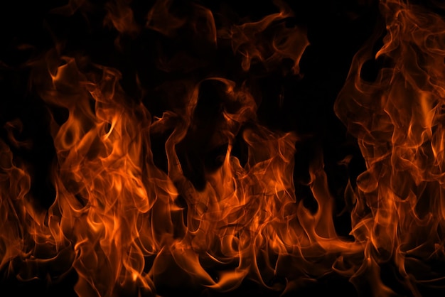 Photo blaze burning fire flame on art texture background