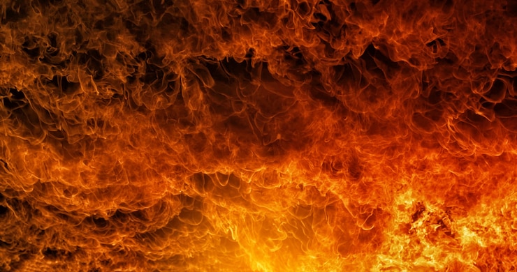 Photo blaze fire flame texture background
