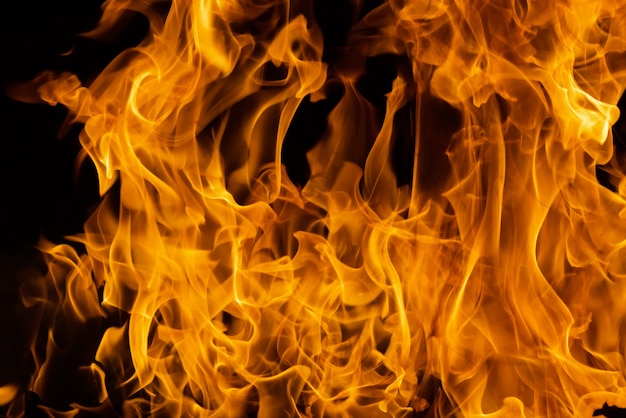 Фото Пылающий фон пламени огня и текстурированный