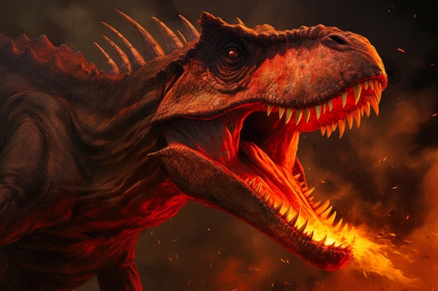 Blazing Havoc Majungasaurus Reigns Supreme