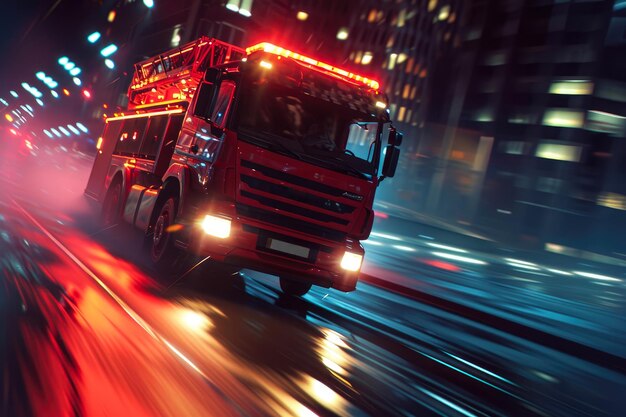 Blazing Trail Fire Engine Racing in het stadsbeeld