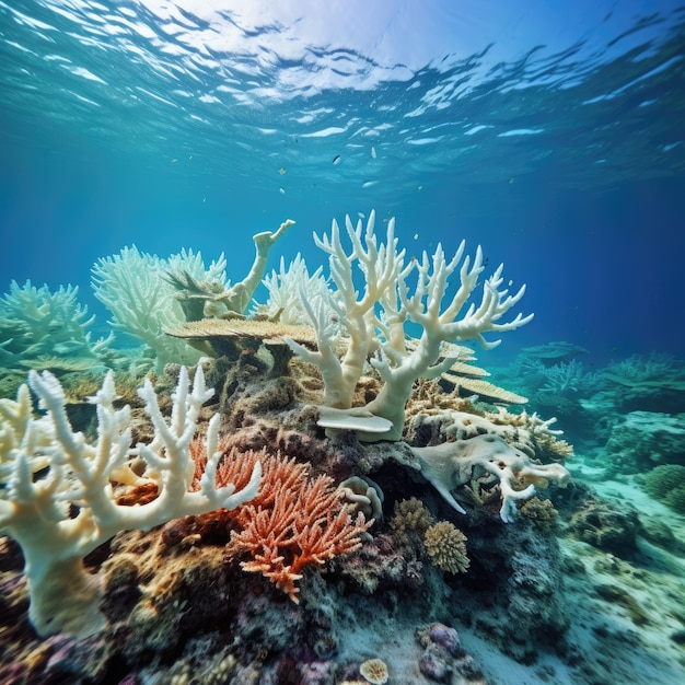 Bleached Coral Reefs ocean