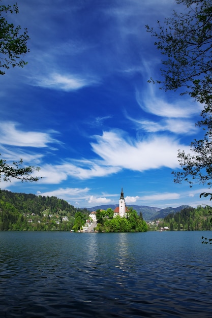 Bled is a town on Lake Bled in Slovenia