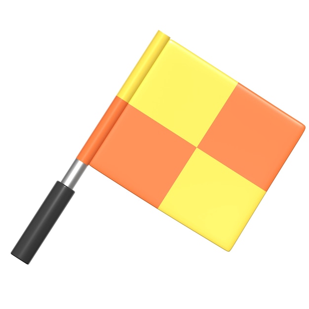 Photo blender 3d icon soccer linesman flag